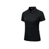 Camisa polo de seda de hielo, secado rápido y fresca, workwear dinámico de piqué, camisa polo de vestir para mujer de verano, hecha a medida