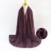Bufanda de gasa de perlas transfronteriza para mujer, bufanda de burbujas de color liso, pañuelo para la cabeza versátil, venta al por mayor de fabricante malasio de bufandas de seda