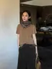 Han Xun: Básicos de Estilo Clásico - Camiseta de Manga Corta con Cuello Redondo, Suave, Cepillada y Cómoda para Mujer, Nueva Colección Otoño 2026, 27609