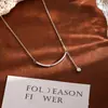 Colar com Pingente de Franja de Prata de Lei S925 com Sorriso Cravejado de Diamantes para Mulheres Design de Nicho Versátil Luxo Leve Toque de Alto Padrão Corrente para Clavícula Venda por Atacado