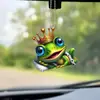 Colgante creativo para coche estilo caricatura, decoración de coche transfronteriza, rana príncipe plana de acrílico, nuevo estilo africano