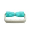 Masajeador de rodillos de dos ruedas cómodo masajeador corporal muscular manual Palo de masaje de rodillos equipo de belleza corporal muscular