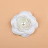 Acessórios de headdress de flor de camélia tridimensional feitos à mão na Coreia do Sul Broche de pérola de algodão fosco DIY Flor auxiliar para roupas