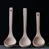 Sartén de haya sin barnizar antiadherente pala para cocinar cuchara de sopa de madera completa espátula pala de madera juego de cucharas de madera venta al por mayor de fábrica