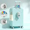 Maleta con Logo Personalizable de 20 pulgadas Elegante y de Aspecto de Alta Calidad Maleta de Ruedas de 24 pulgadas Maleta Multifuncional con Portavasos y Candado de Contraseña