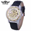 Reloj de pulsera mecánico manual retro hueco con números romanos europeos y americanos, 15 colores, ganador