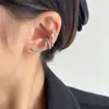Clip de Hueso de Oreja de Elfo de Circonita Explosiva para Mujer, Lujo Accesible, Gama Alta, Pendientes de Clip sin Perforación, Pendientes Elegantes Únicos y Hermosos