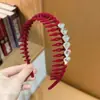 Nova Faixa de Cabeça Aveludada Outono e Inverno Coração Amor Lantejoulas Franja de Veludo Fixador com Dentes Faixa de Cabeça Ondulada Presilha para Cabelo Quebrado