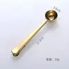 Cuchara de café de acero inoxidable con función medidora y clip, clip multifuncional para sellar alimentos, cuchara para leche en polvo, clip sellador de bolsas de alimentos
