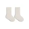 Calcetines de Algodón de Doble Aguja para Niños Otoño/Invierno 2024, Calcetines para Bebé Transpirables y Resistentes al Olor hasta la Mitad de la Pantorrilla, Venta al por Mayor Transfronteriza en Stock