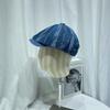 Sombrero vaquero de ala hacia adelante vintage japonés para hombre y mujer de primavera y verano, sombrero de repartidor de periódicos old school lavado a la calle, boina todo partido