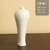 Jarrón de cerámica blanca pura Jingdezhen, florero pequeño y sencillo chino, adorno moderno para arreglos florales, decoración de escritorio para el hogar, joyería para salón de té.