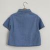Traje Nuevo de Verano Estilo Coreano Ins para Niños Moda Infantil para Niños y Niñas Linda Camisa de Mezclilla de Manga Corta Pantalones Cortos Dos