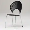 Cadeira de Jantar Nórdica para Uso Doméstico, Cadeira Retro da Moda, Cadeira Criativa Simples em Formato de Concha, Cadeira de Sol com Encosto