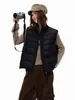 2026 Invierno Nuevo Estilo Caliente Chaleco de Plumas 90% para Mujer Corto con Cuello Alto Ropa Exterior Chaleco Chaqueta Ligera Cálida