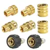 Especial transfronterizo para pistola de agua para lavado de autos de alta presión, manguera de alambre de acero 3/8-M22, conector rápido de cobre vivo 1/2 estándar de EE. UU. rápido