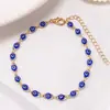Pulseiras Europeias e Americanas Transfronteiriças para Mulheres, Pulseiras Estilo Ins Olho Grego de Luxo Leve, Atacado de Joias de Nicho de Alta Qualidade