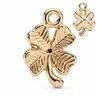 Colgante de hoja y planta de aleación de oro KC vintage europeo y americano, accesorios de joyería para pulsera y collar DIY para mujeres