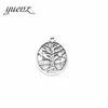YuenZ Accesorios para joyería DIY Colgante de árbol de aleación ovalada Colgante pequeño de aleación retro Q218
