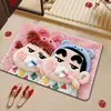 Alfombrilla de baño absorbente Crayon Shin-chan, alfombrilla antideslizante para entrada de inodoro en casa de tierra de diatomeas, almohadilla engrosada