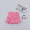 Nuevo Estilo Calentador de Cuello para Mujer Otoño e Invierno Versátil Tejido Falso Cuello Cálido Doble Capa Engrosado Protección para el Cuello con Bordes Fruncidos