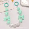 Nuevo Lindo Colorido Carrillón de Viento Llavero Colgante con Cuentas de Acrílico Tendencia Popular Accesorio para Bolso Correa para Teléfono