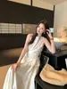 Xiu Xixi 2026 Verano Nuevo Estilo Elegante Ceñidor de Cintura Color Sólido Modal Sin Mangas Chaleco Top Blusa para Mujer 89862