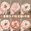 Scrunchie de Laço Estilo Coreano para Crianças Meninas, Elástico de Cabelo Fofo para Coques, Corda de Cabelo de Alta Elasticidade Acessório de Cabelo