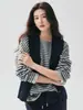 Novo estilo de colete de tricô grosso de cashmere para mulheres, corte solto, emagrecedor, de abotoamento simples, versátil para o trabalho, colete de tricô sem mangas