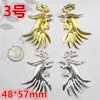 Cabeza de Pavo Real de Hierro Cabeza de Pájaro Estéreo Patrón de Cabeza Simétrico Pieza de Hierro Repujado Trébol de Siete Hojas Accesorios para el Cabello DIY
