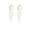 Pendientes de Perla con Pétalos Franceses de Aguja de Plata S925 para Mujer 2025 Nuevo Estilo Caliente Pendientes de Otoño e Invierno Estilo Festivo Accesorios para Orejas