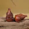 Madera de Azufaifo Golpeada por el Rayo Nueva Calabaza con Forma de Dragón Pie de Mango Tallado en Madera Maciza Año del Dragón del Zodiaco Adorno Creativo Talla en Madera Multi-Bendición