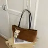 Bolso tote de piel de vaca mate para mujer, gran capacidad, bolso de mano coreano de nicho, versátil, para el trabajo, de un solo hombro, bajo el brazo, para mujer