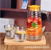 Botella de vidrio para agua fría traje valor de color alto hogar gran capacidad botella para agua fría octogonal agua regalos de empresa estampada al por mayor