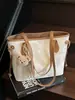 Bolso de hombro grande de estilo coreano, simple y elegante, de gran capacidad, para mujer, moderno y sofisticado, bolso tote fresco y versátil para llevar debajo del brazo