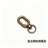 Venta caliente europea y americana transfronteriza anillo de llavero redondo de bronce antiguo cierre de langosta accesorios de llavero chino vintage