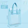 Bolsa de Tutoría Portátil Impermeable Engrosada de Gran Capacidad para Estudiantes de Primaria, Bolsa para Materias, Bolsa para Guardar Exámenes, Bolsa de Libros Transparente de PVC