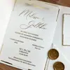 Conjuntos de Cartões Mais Vendidos com 70% de Desconto, Estampagem Dourada, Convites de Acrílico, Convites de Casamento, Convites de Casamento Personalizados para Imprimir