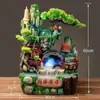 Fuente de Roca Cascada Pecera Rueda Giratoria de la Fortuna Circulación de Agua Abierta Regalo Adorno de Montaña para Sala de Estar