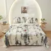 Nova Manta Tie-dye de Pelo de Coelho Listrada para E-commerce Transfronteiriço, Quente, Espessa, Estampada, Manta para Sofá de Casa