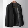 Traje Casual para Hombre 2026 Primavera y Otoño Blazer de Lujo Ligero para Negocios para Hombres Jóvenes y de Mediana Edad, Chaqueta de Traje de Color Sólido de un Solo Botón Anti-Arrugas