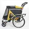 Remolque Plegable para Bicicleta de Aleación de Aluminio para Exteriores Dos en Uno para Mascotas Medianas y Grandes/Perros