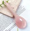 Herramienta de Raspado de Piedras Preciosas Más Vendida Transfronteriza de Amazon, Cuerno Natural de Cristal Rosa con Forma de Corazón para Relajar Músculos, Activar la Circulación y Masaje de Belleza