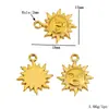 Aço Inoxidável Galvanizado 18K Pingente Pressão de Óleo Lua Sol Estrela Acessórios para Colar Pulseira Brinco DIY Atacado