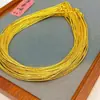 Colar Banhado a Ouro 24K com Retenção Forte da Cor, Mesmo Estilo das Lojas de Ouro, Versátil e na Moda, Personalizável com Cordão para Mulheres