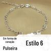 Presente de Dia dos Namorados 520 para namorada Pulseira de coração oceânico em prata de lei S925 pulseira de coração ajustável feminina