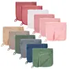 Paño para eructar de gasa Amazon transfronterizo 25*50 Algodón puro Seis capas Color sólido Toalla de gasa Toalla para babas de bebé