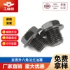Venta Directa de Fábrica Acero al Carbono Pavonado Hexagonal Exterior Brida Tapón de Aceite Tornillo Tapón con Junta Tornillo Tapón de Aceite Tapón Hexagonal Exterior Tapón de Aceite