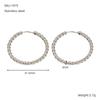 Pendientes de Acero Inoxidable con Diseño de Círculo Trenzado Personalizado Estilo Europeo y Americano Transfronterizos para Mujer, Pendientes Minimalistas de Moda con Temperamento