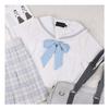 Lenço Shindek de Bolinhas com Tira Reta Grátis Gravata Borboleta Gola de Cabo Longo Flor Uniforme Jk para Meninas Camisa Acessórios de Roupa de Marinheiro